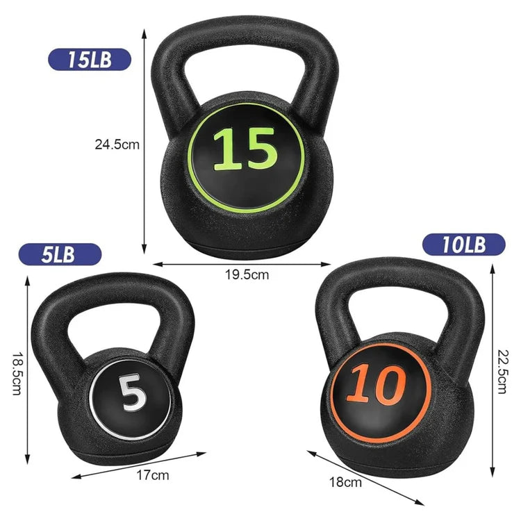 3-Piece Kettlebell Set