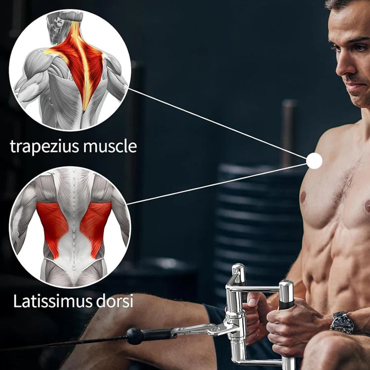 Cable Machine Attachments Set – Tricep Rope, V-Bar & More