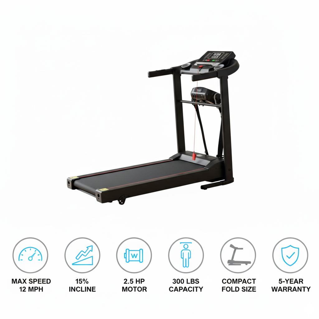 Running Foldable Treadmill with Incline