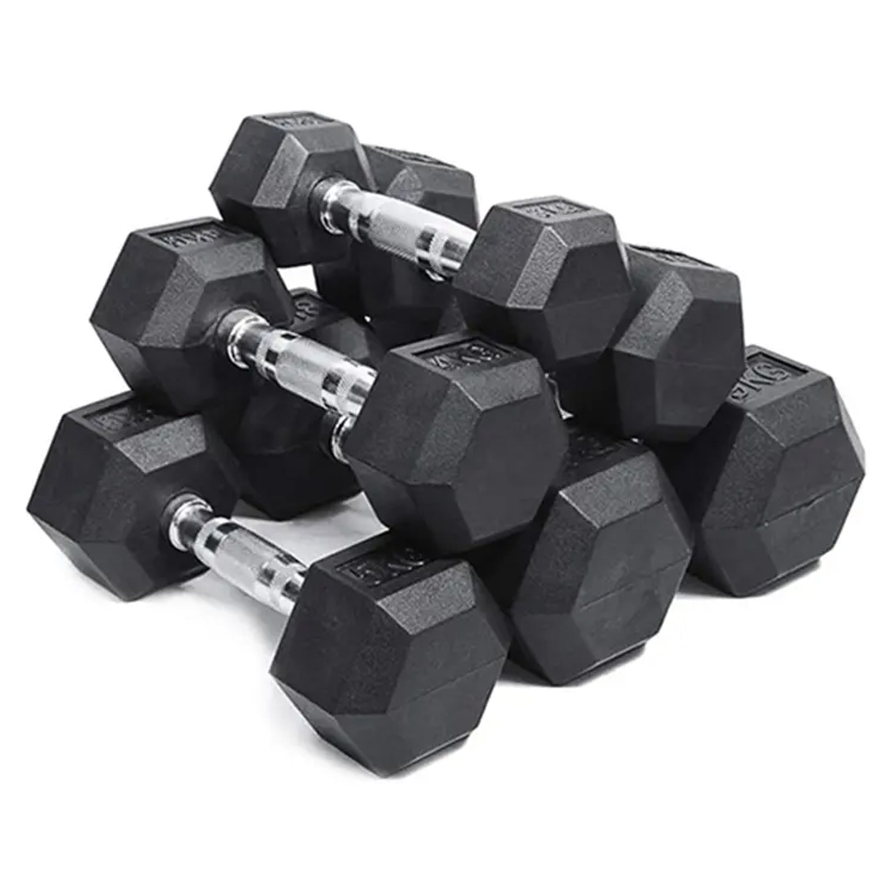 Hex Dumbbell Set – Rubber-Coated Weights for Home & Gym UK