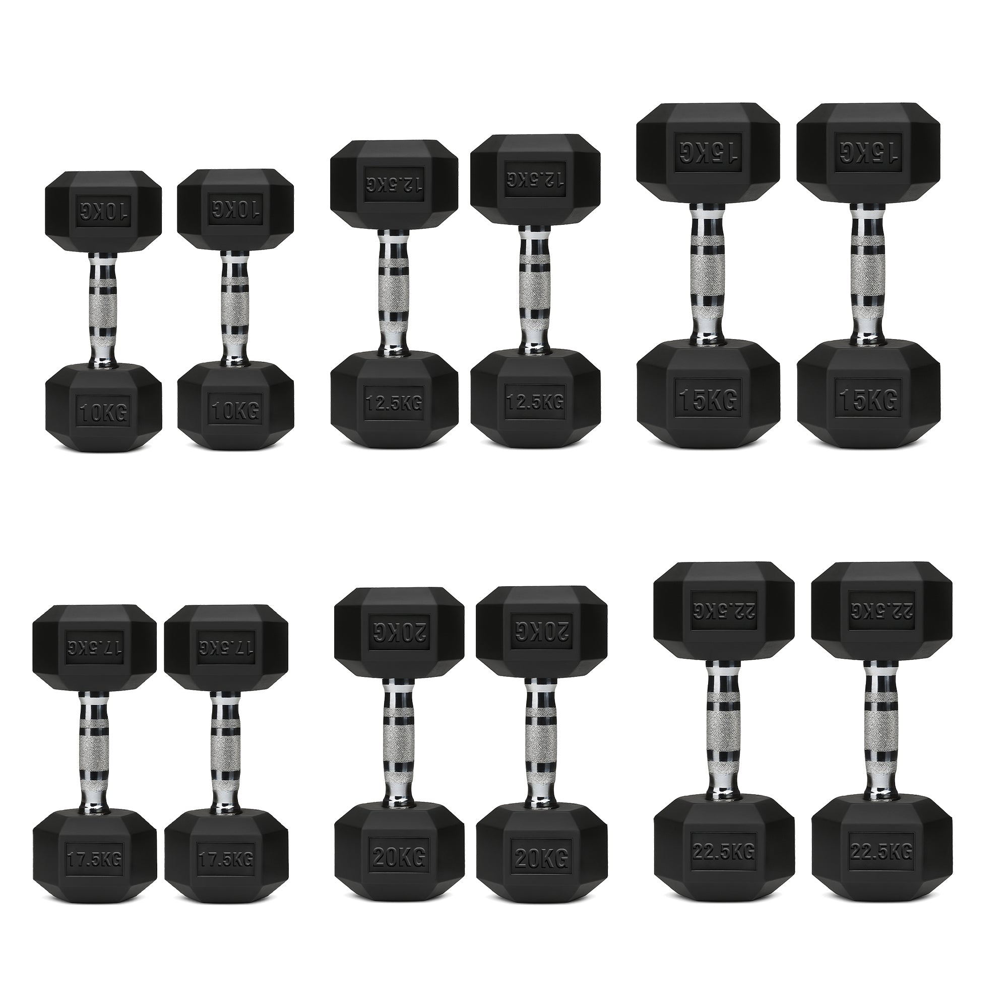 Hex Dumbbell Set – 6 Pairs with A6 Tree Rack in UK