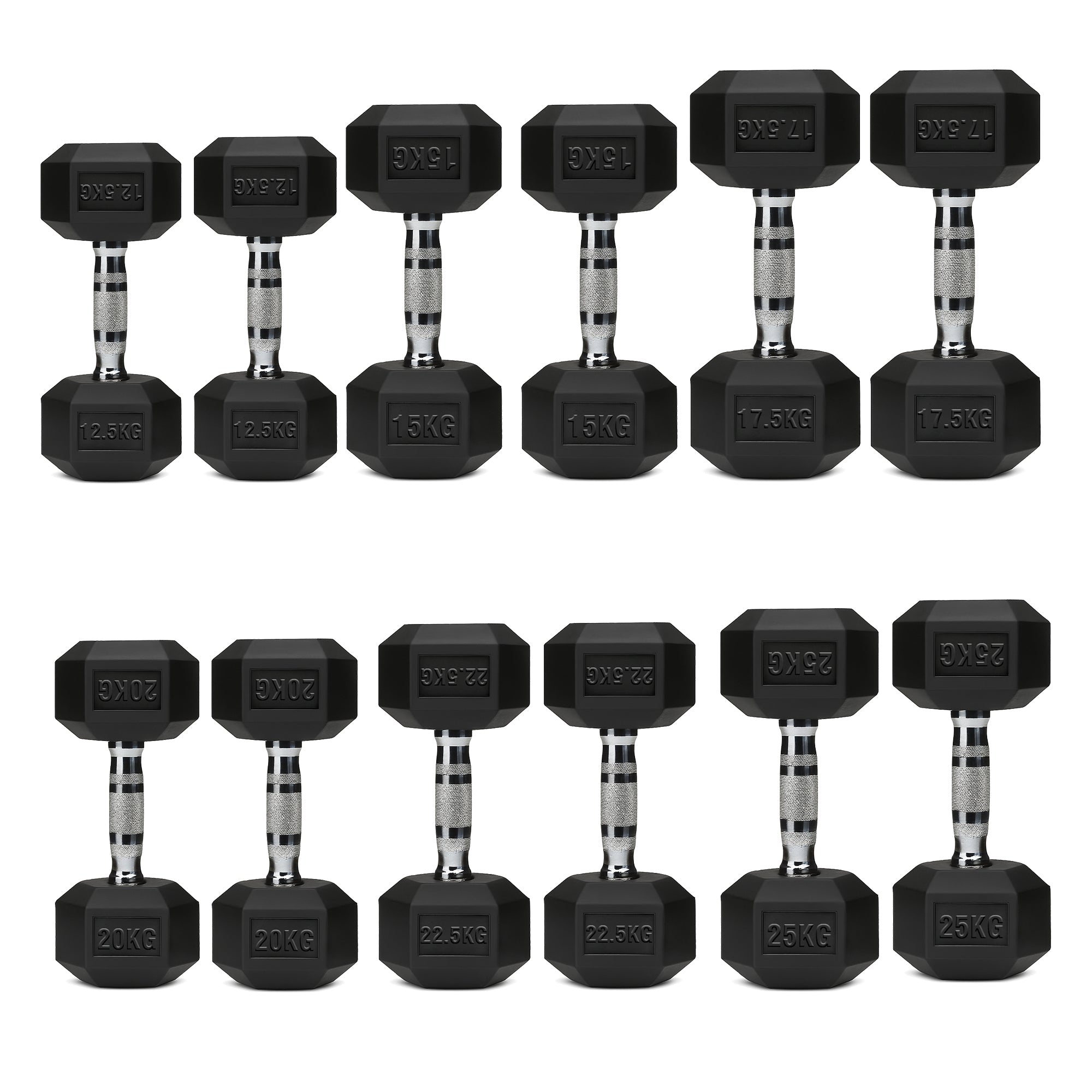 Hex Dumbbell Set – 6 Pairs with A6 Tree Rack in UK