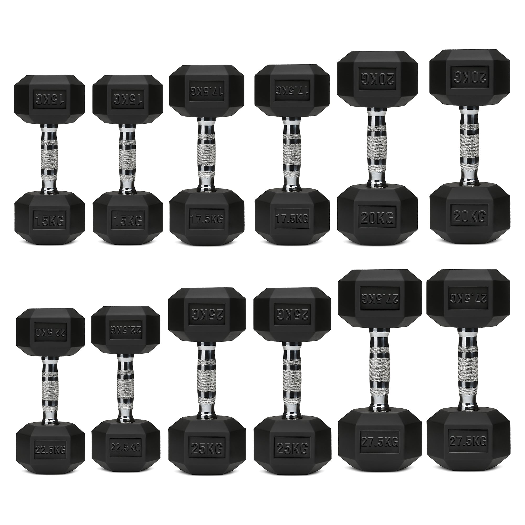 Hex Dumbbell Set – 6 Pairs with A6 Tree Rack in UK