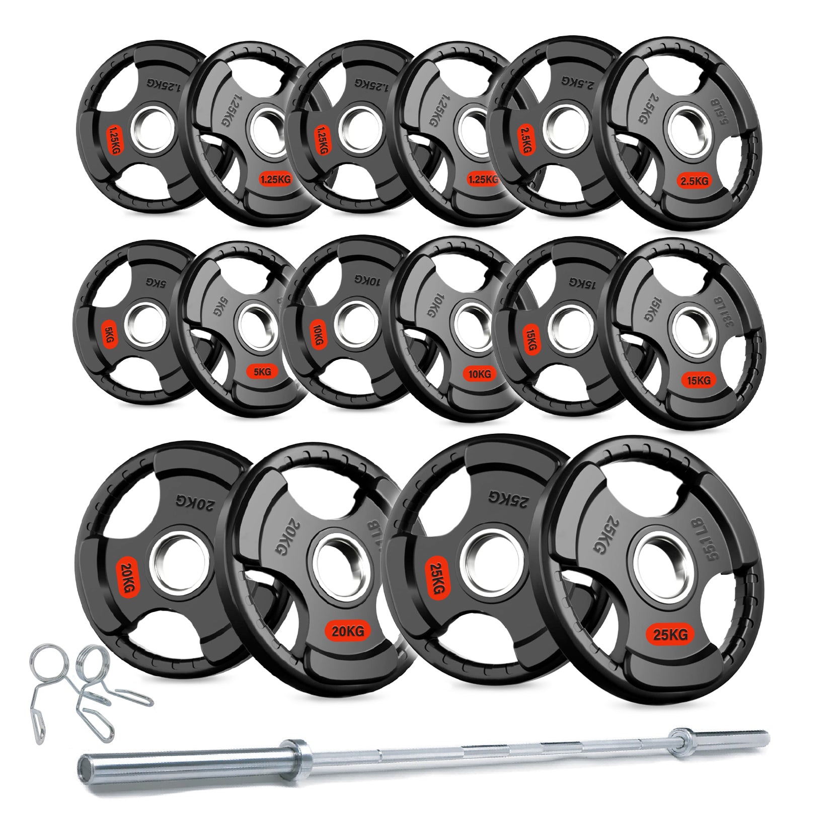 Tri Grip Cast Iron Weight Plates | 1.25kg to 25kg in UK