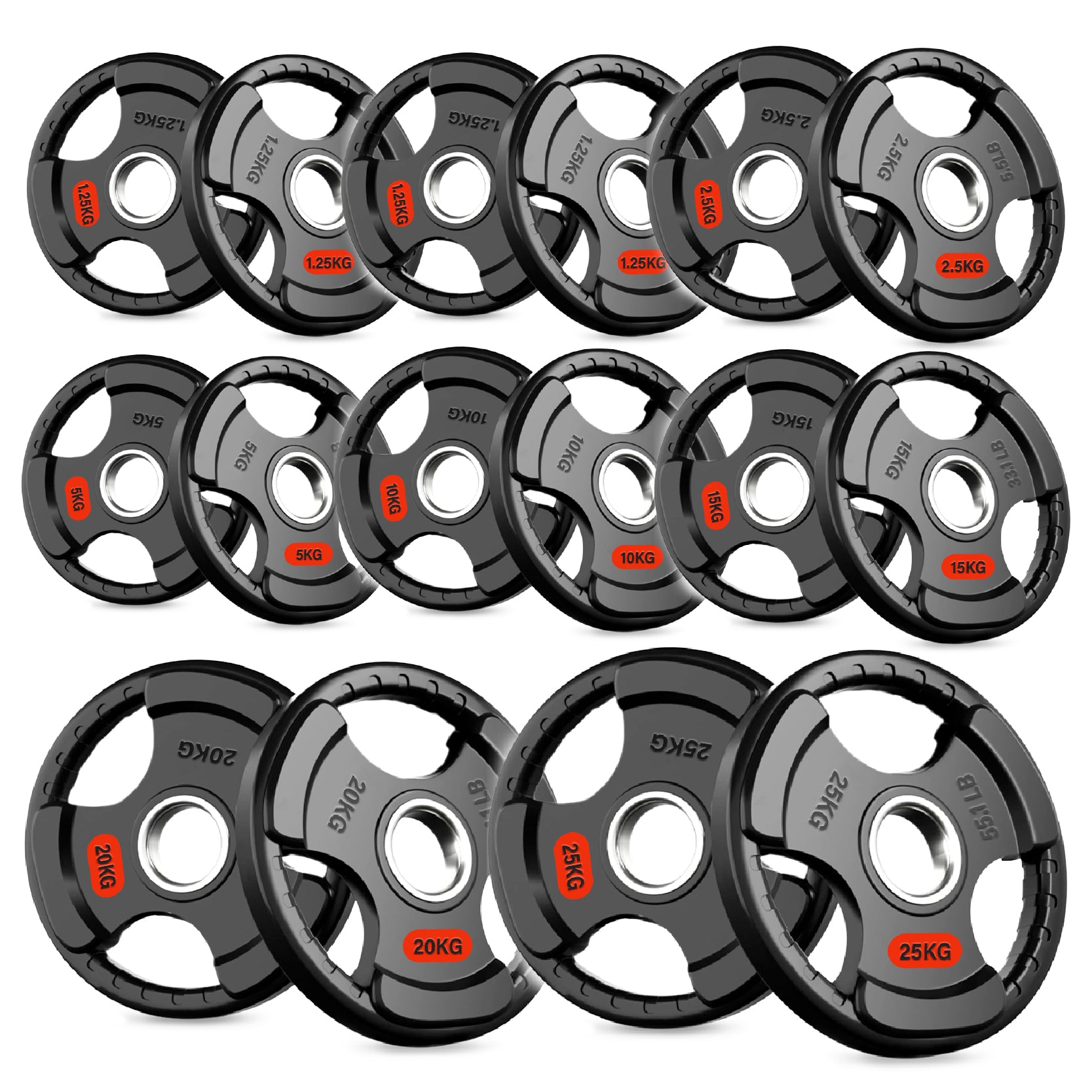 Tri Grip Cast Iron Weight Plates | 1.25kg to 25kg in UK