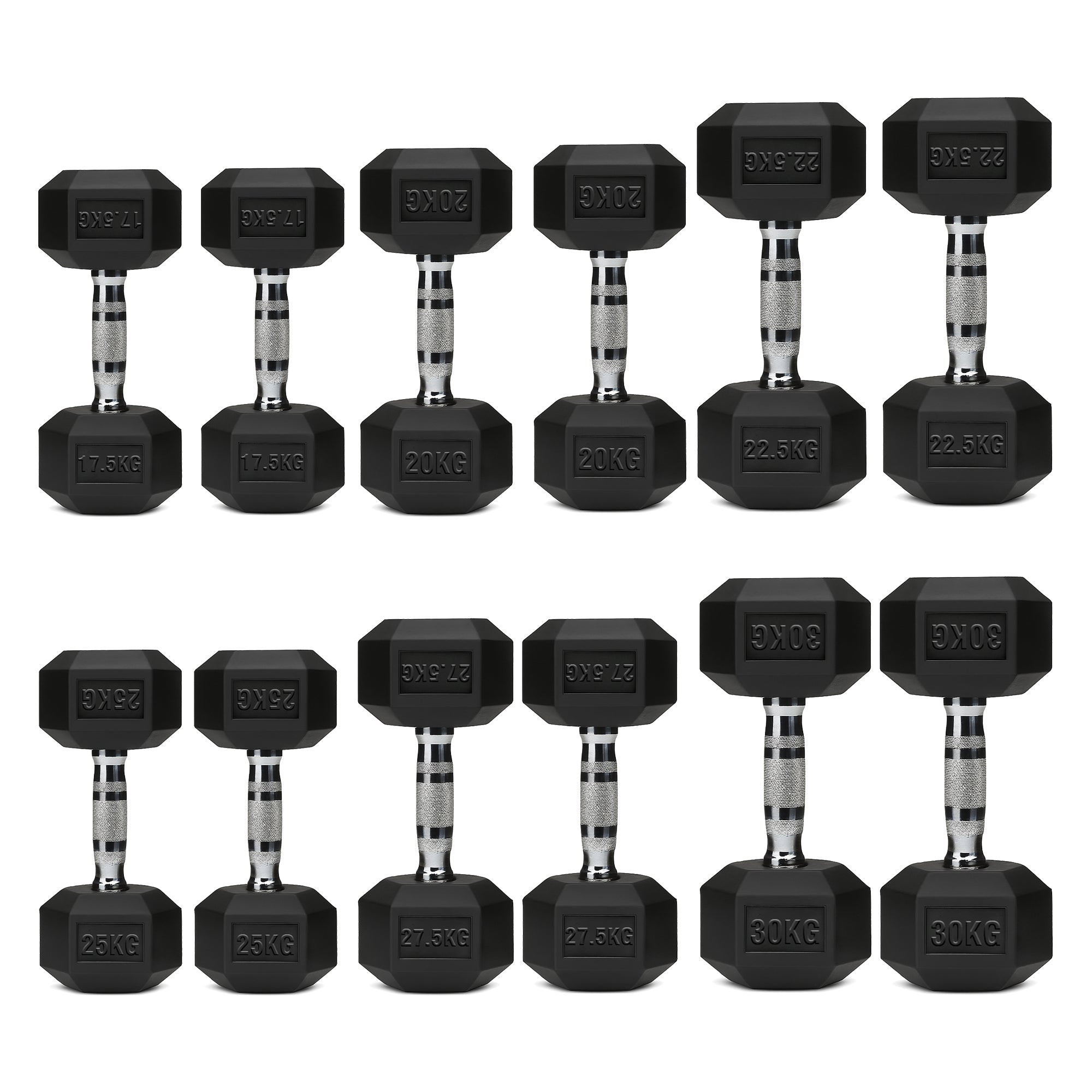 Hex Dumbbell Set – 6 Pairs with A6 Tree Rack in UK