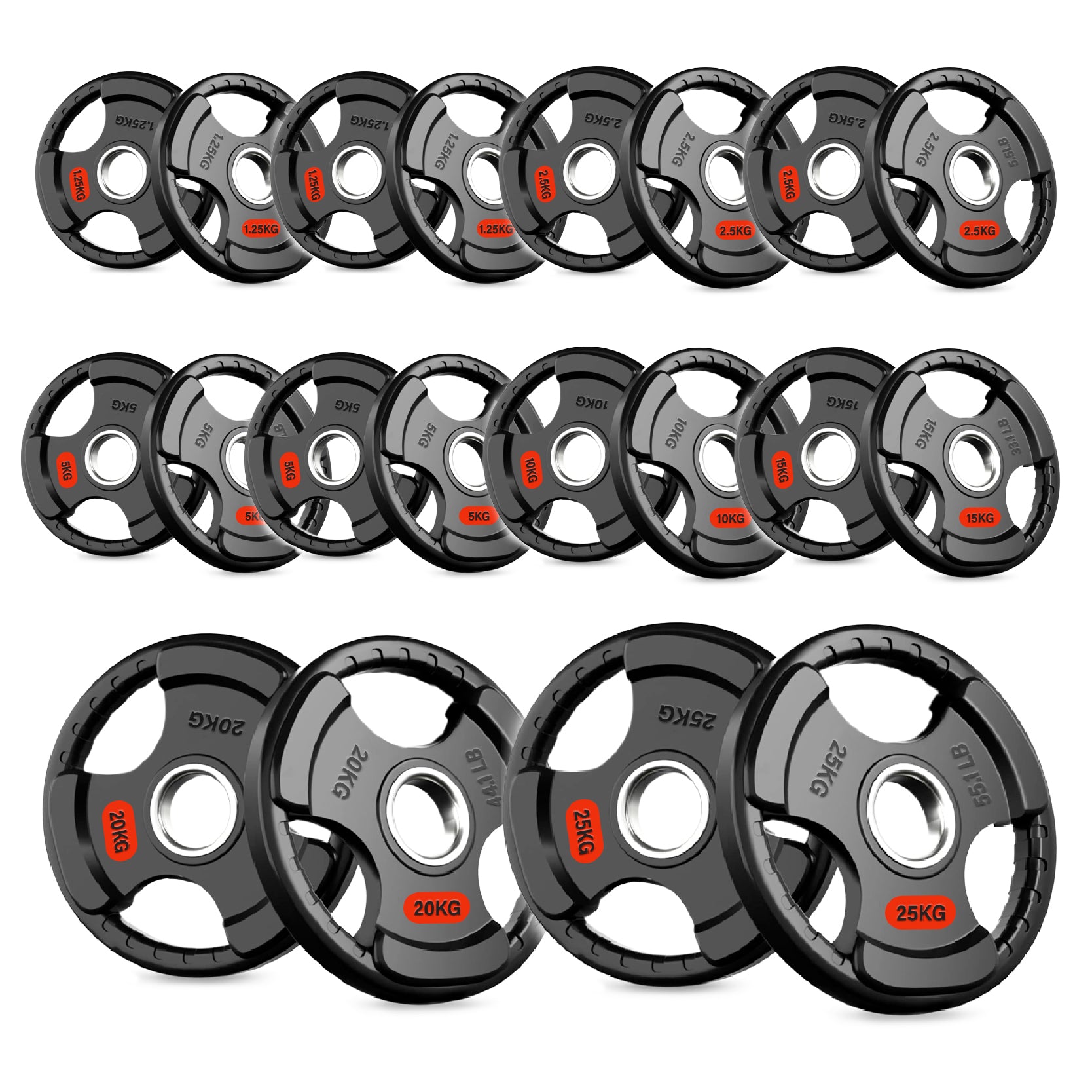 Tri Grip Cast Iron Weight Plates | 1.25kg to 25kg in UK