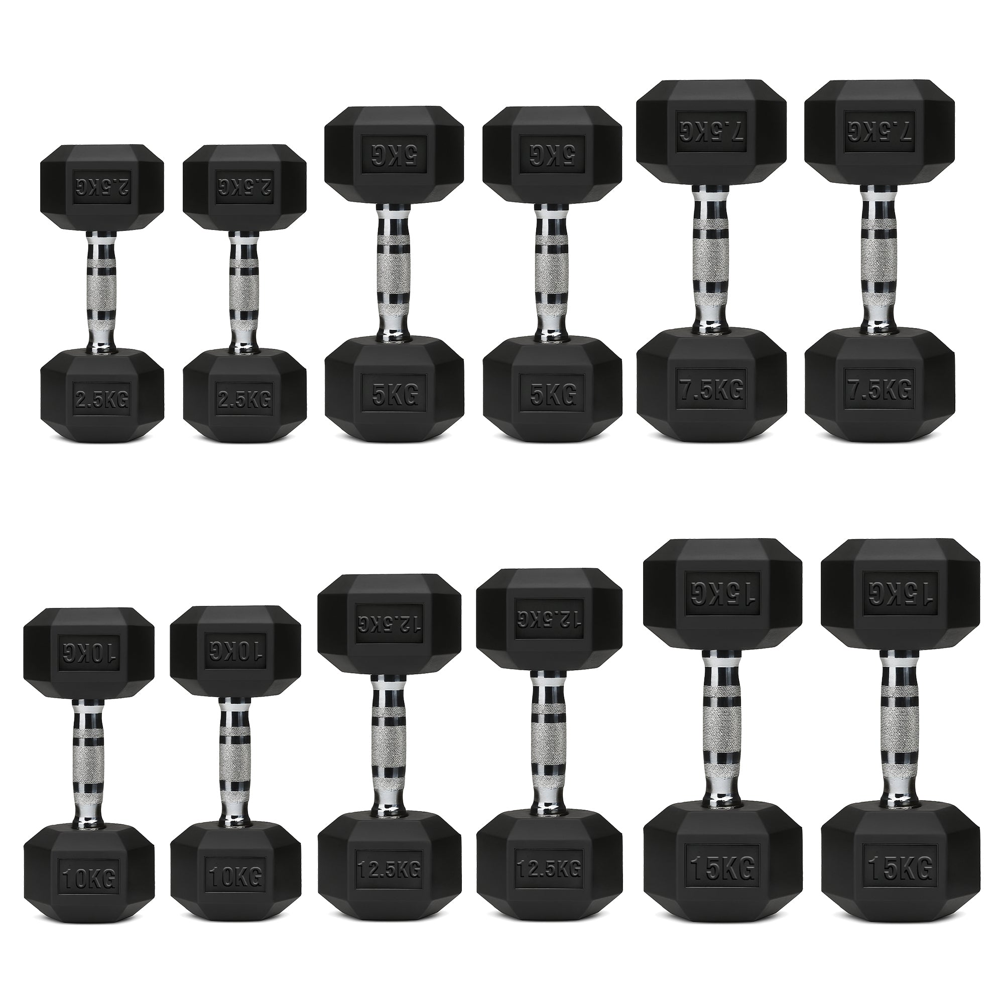 Hex Dumbbell Set – 6 Pairs with A6 Tree Rack in UK