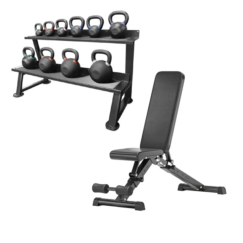 Commercial Kettlebell Rack – Heavy-Duty Steel Multi-Tier Storage