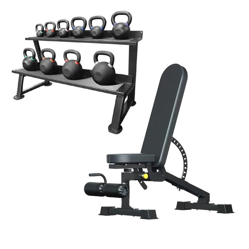 Commercial Kettlebell Rack – Heavy-Duty Steel Multi-Tier Storage