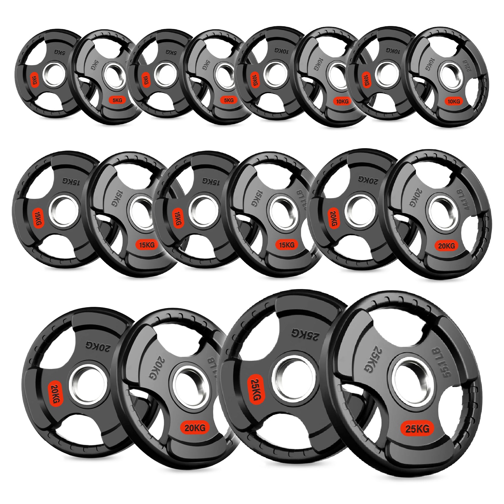 Tri Grip Cast Iron Weight Plates | 1.25kg to 25kg in UK