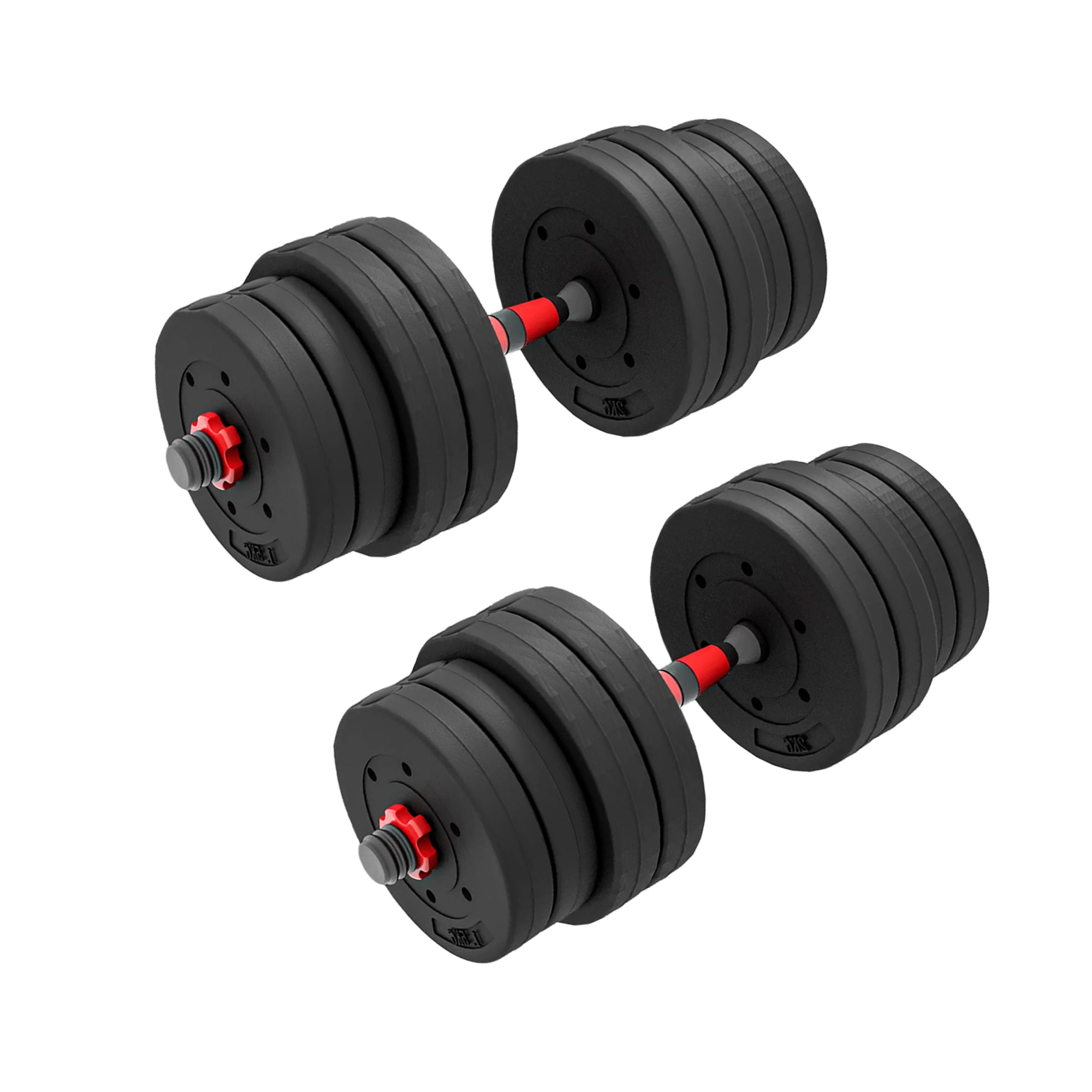 Adjustable Dumbbells & Barbell Set (20 kg / 25 kg / 30 kg) – 2-in-1 Home Gym Free Weights