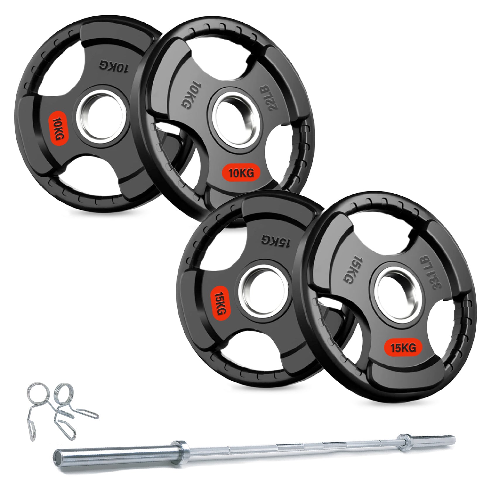 Tri Grip Cast Iron Weight Plates | 1.25kg to 25kg in UK