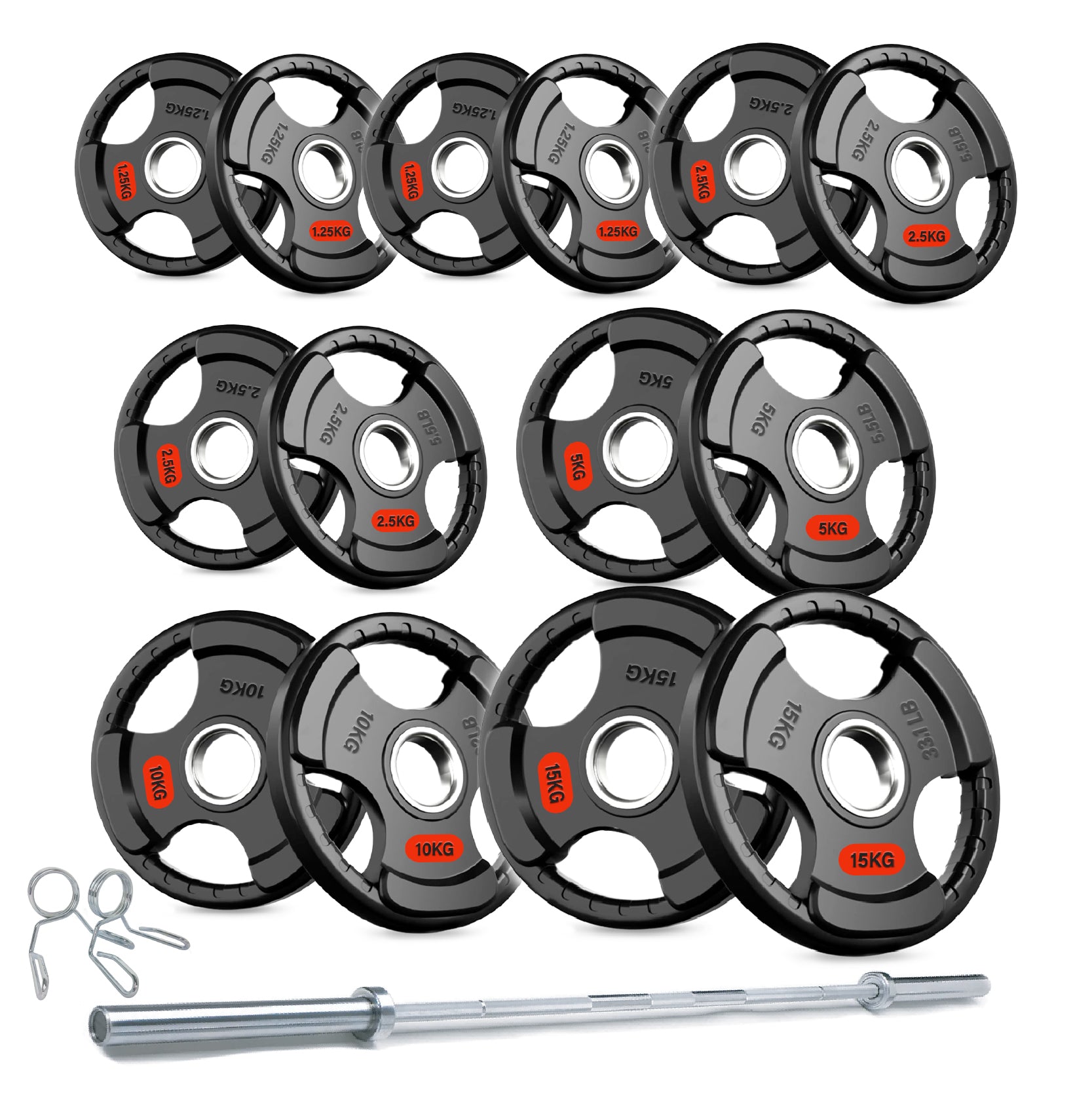 Tri Grip Cast Iron Weight Plates | 1.25kg to 25kg in UK