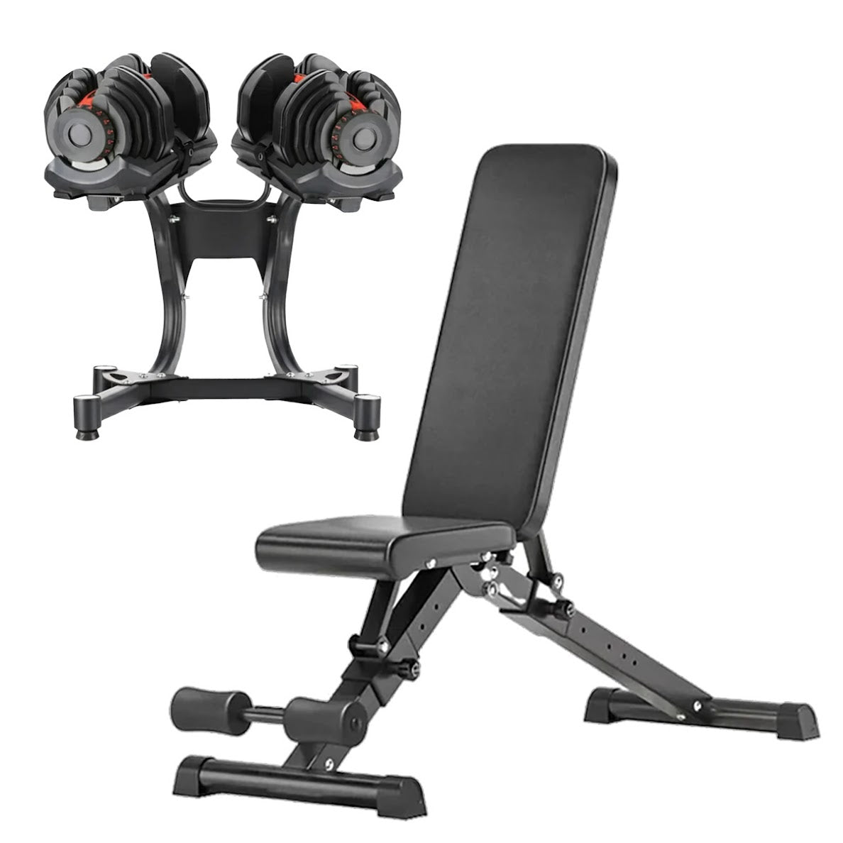 Adjustable Dumbbell Set 24kg (53lbs) – Quick Dial Weights for Home Gym