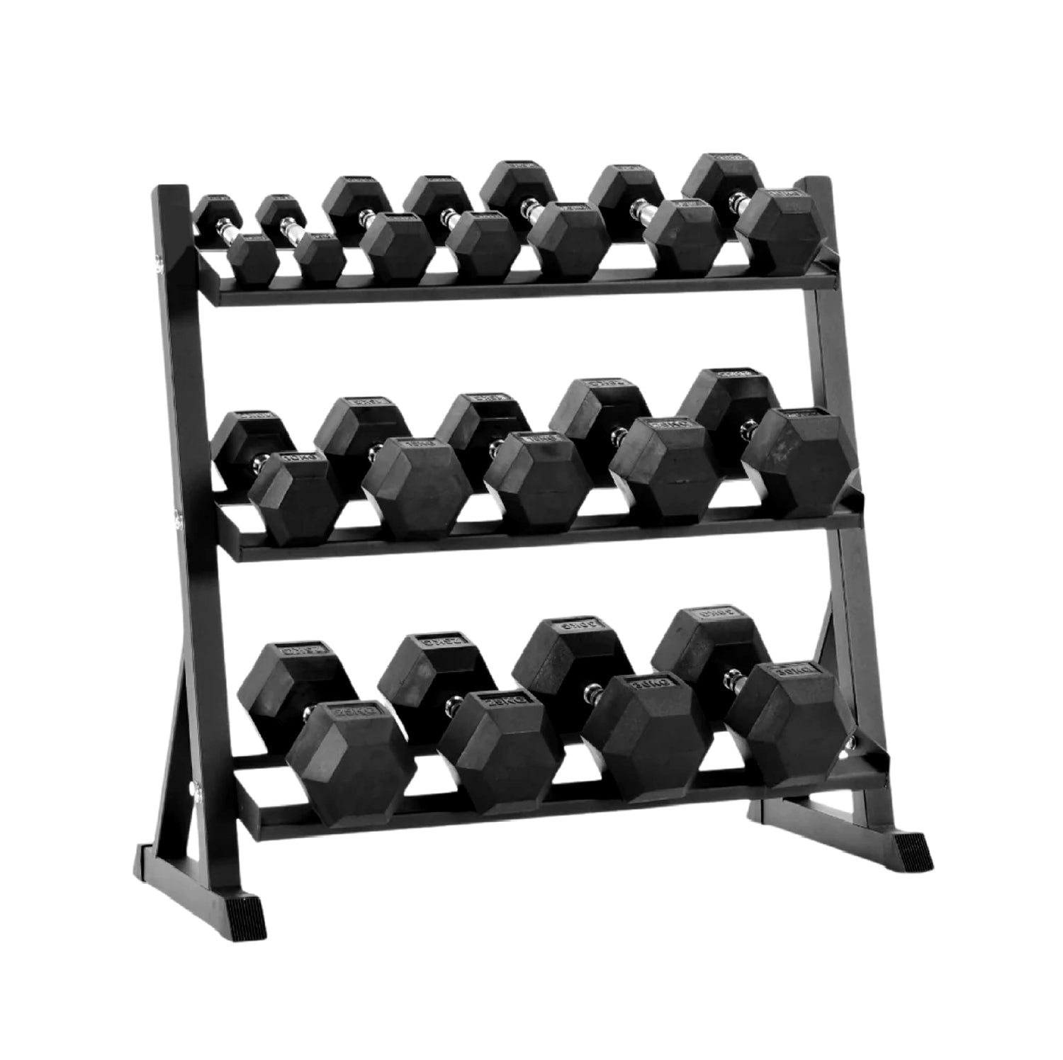 Hex Dumbbell Set with Rack ( 2.5kg to 30kg ) | in UK