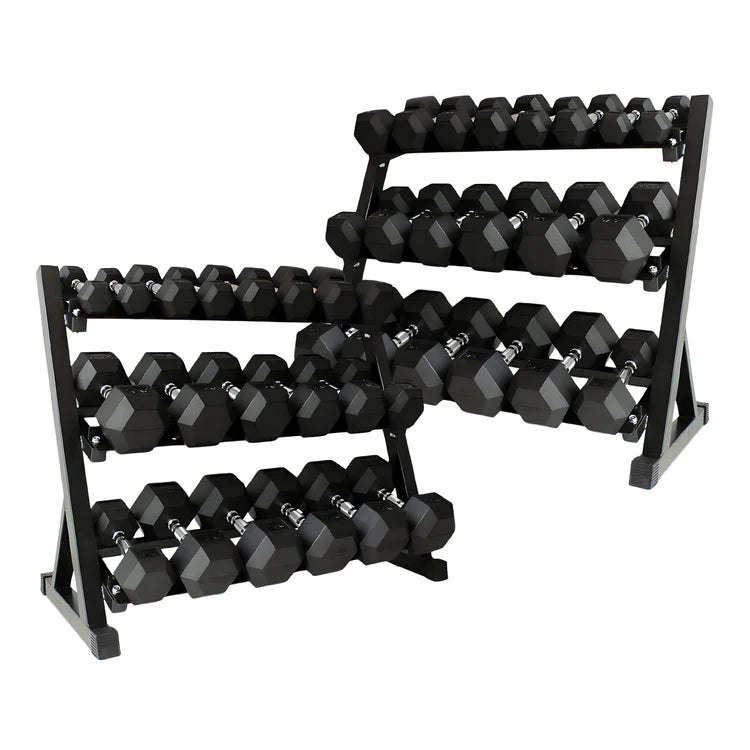 Hex Dumbbell Set with Rack ( 2.5kg to 30kg ) | in UK