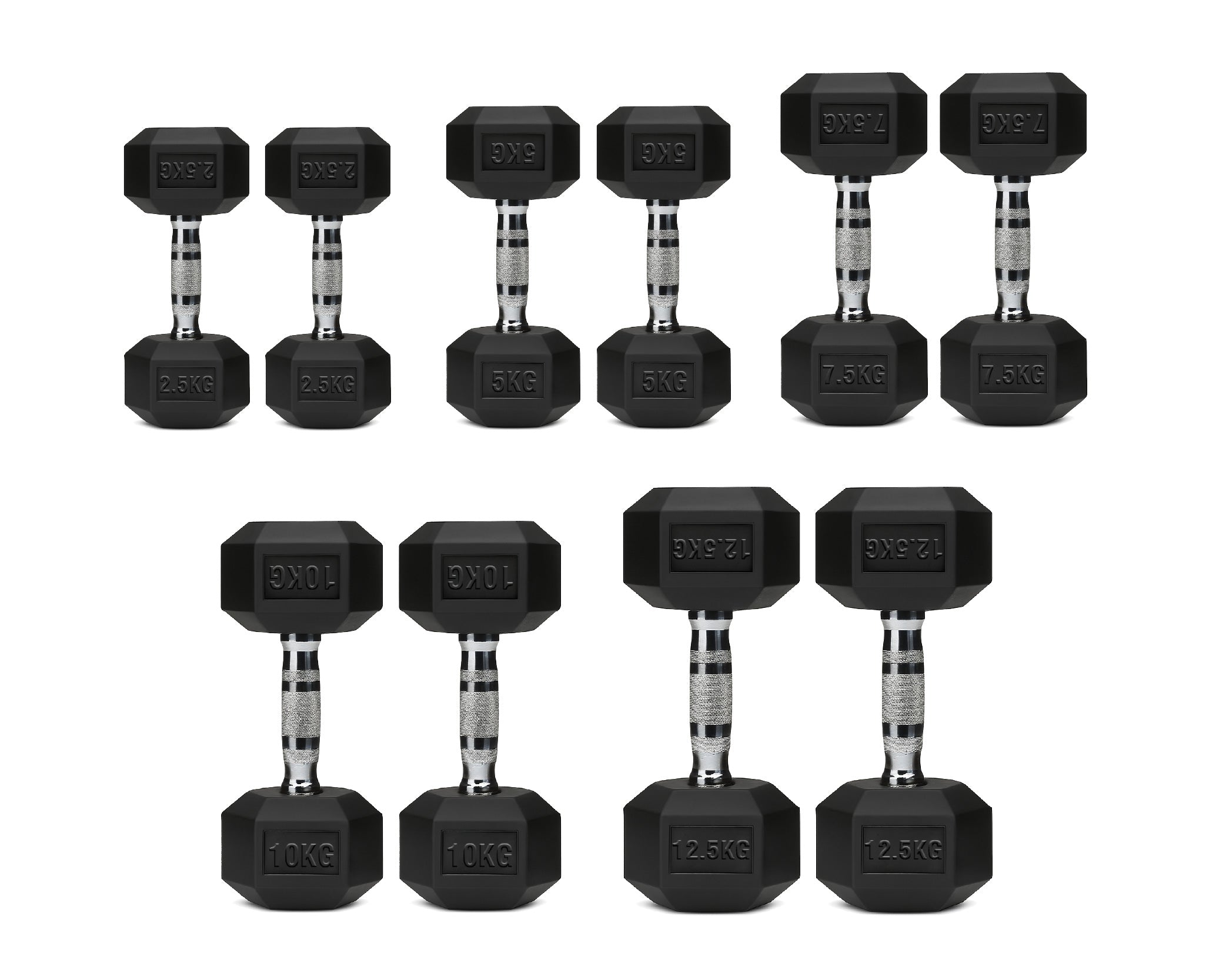 Hex Dumbbell Set – Rubber-Coated Weights for Home & Gym UK