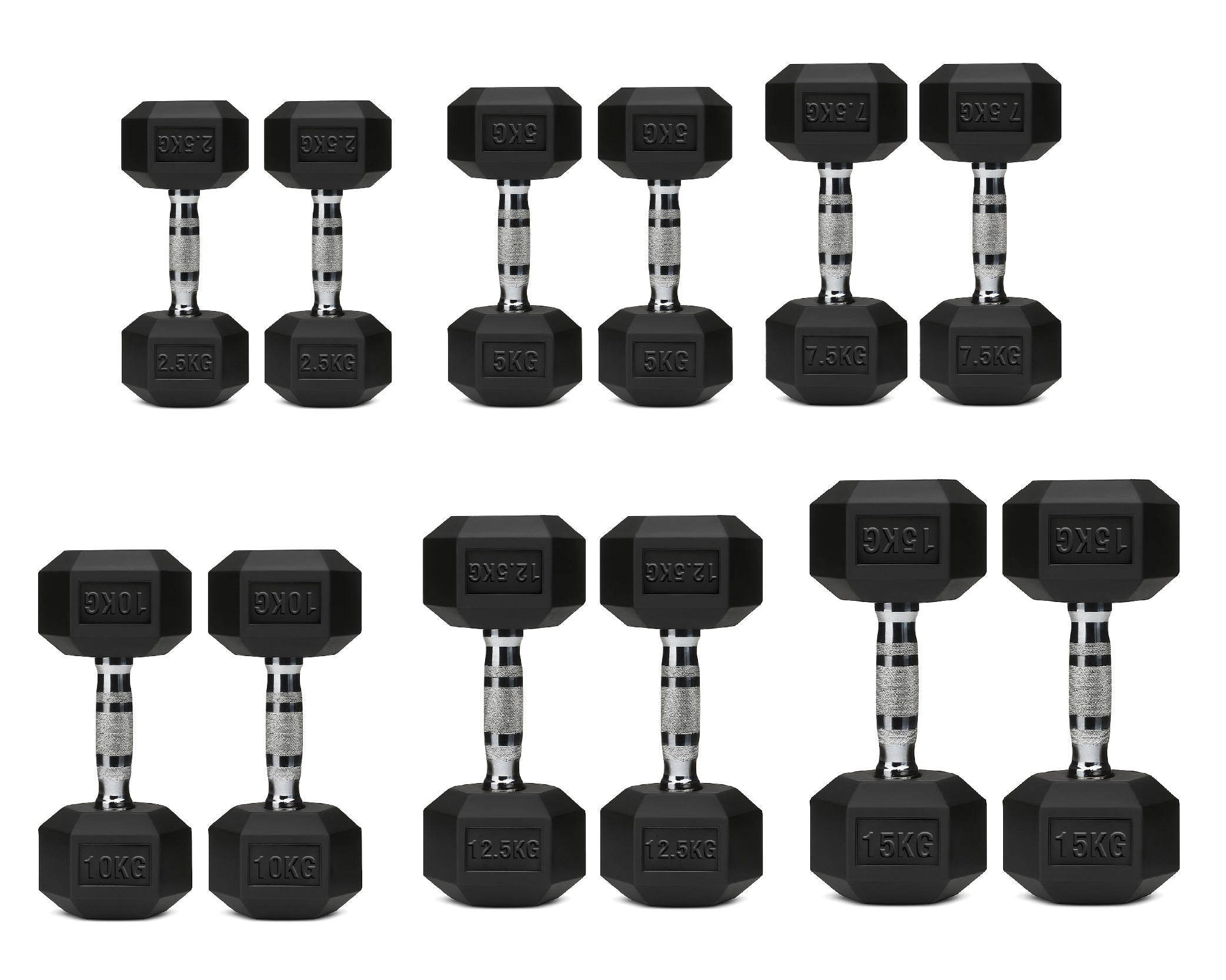 Hex Dumbbell Set – Rubber-Coated Weights for Home & Gym UK