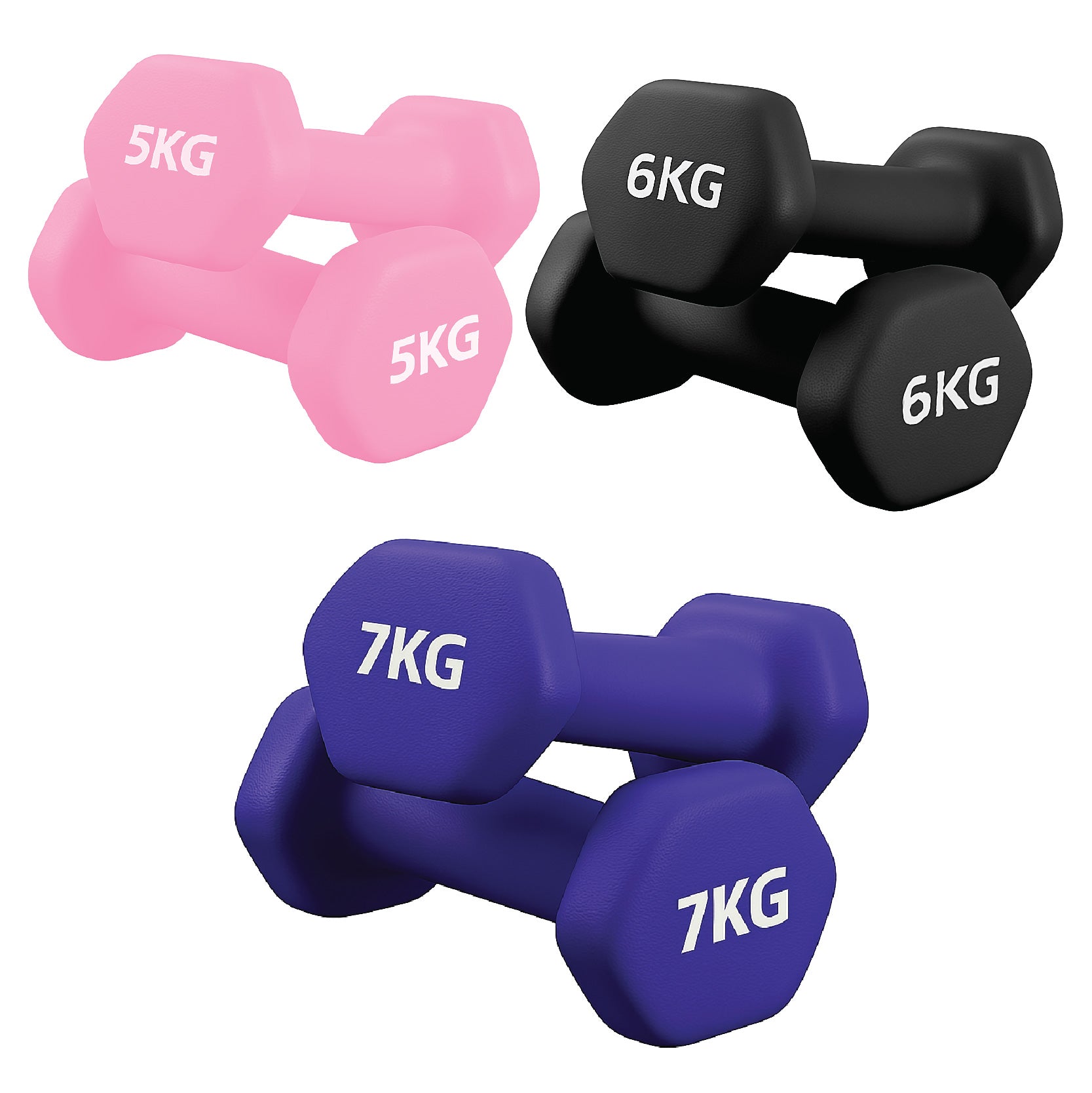 Neoprene Hex Dumbbells