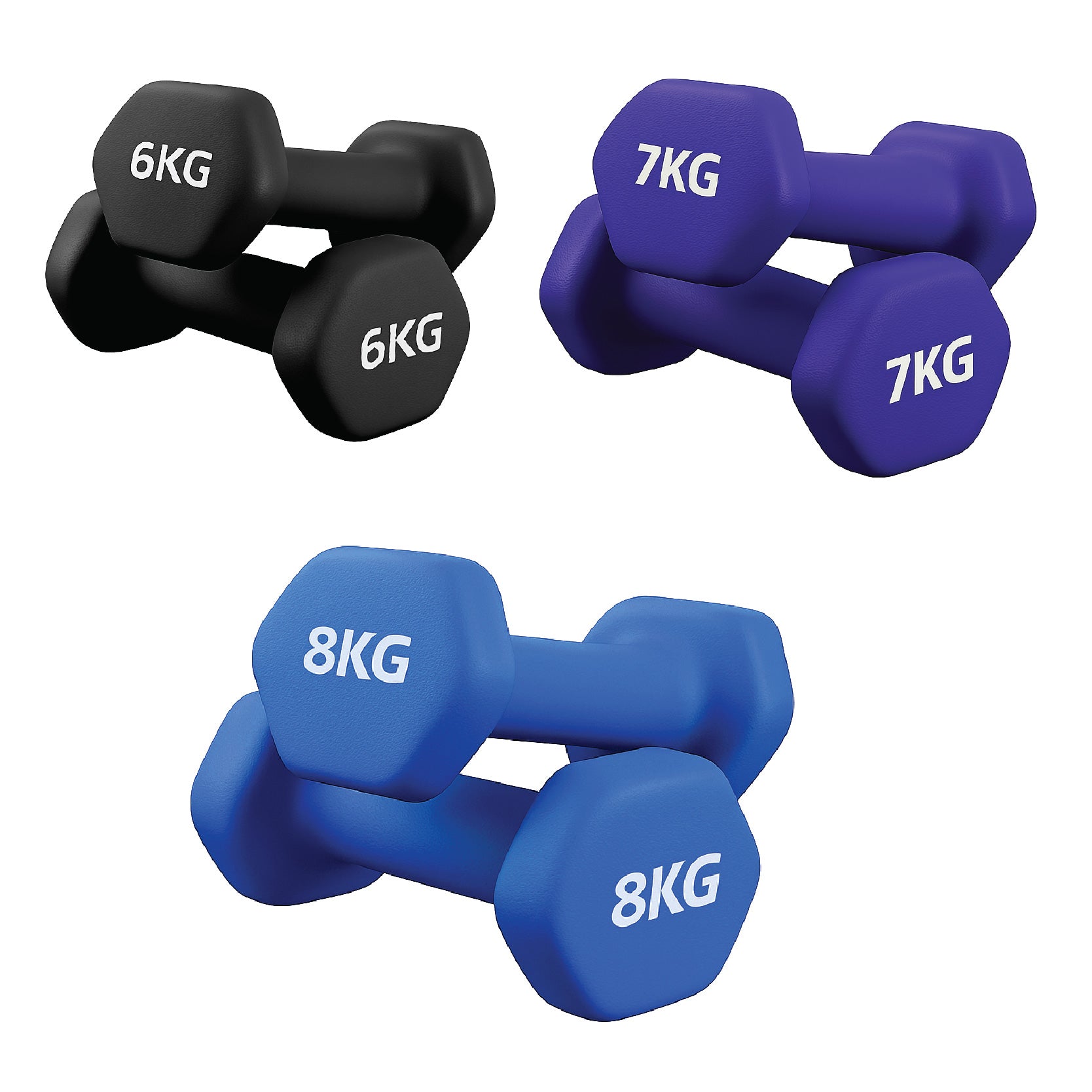 Neoprene Hex Dumbbells