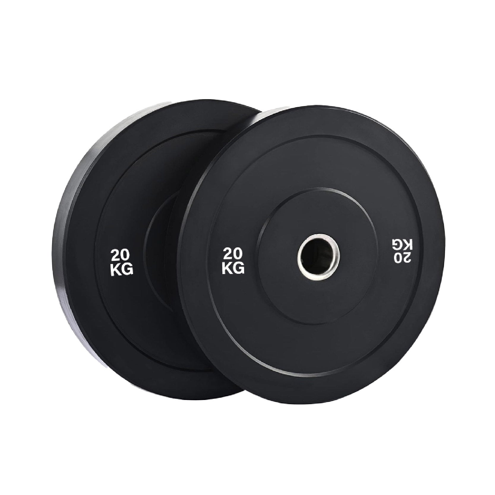 Olympic Bumper Weight Plates – Rubber Coated 2-Inch Disc Set