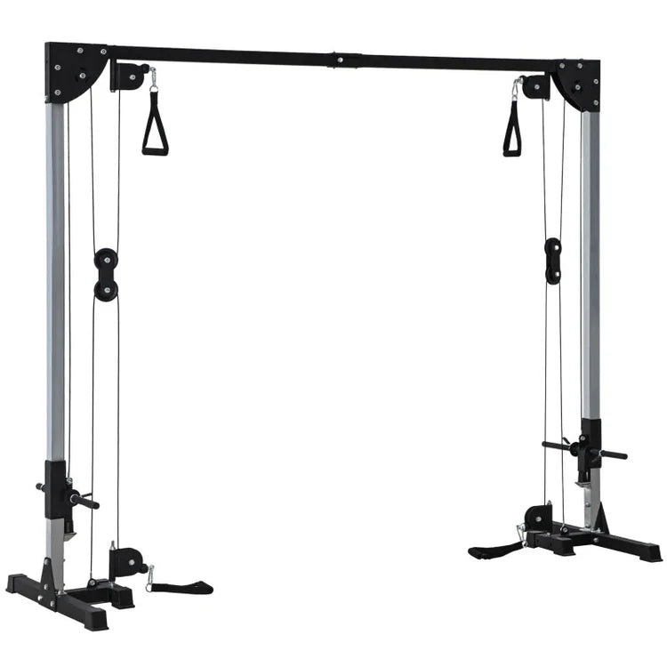 Home Gym Cable Crossover Machine – Adjustable Dual Pulley System