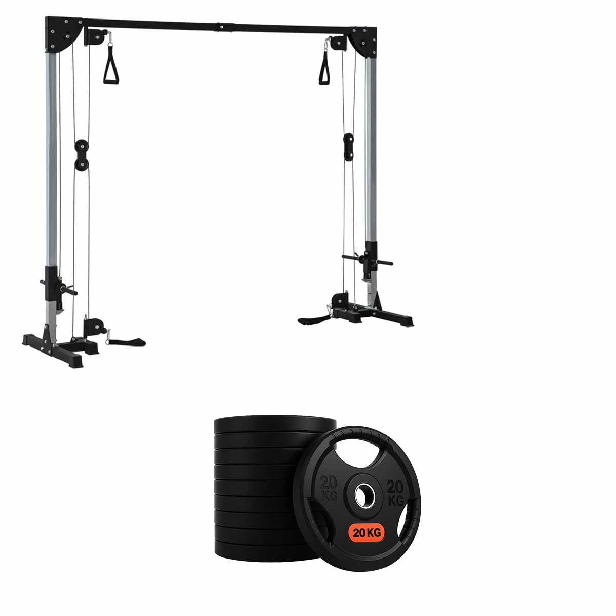 Home Gym Cable Crossover Machine – Adjustable Dual Pulley System