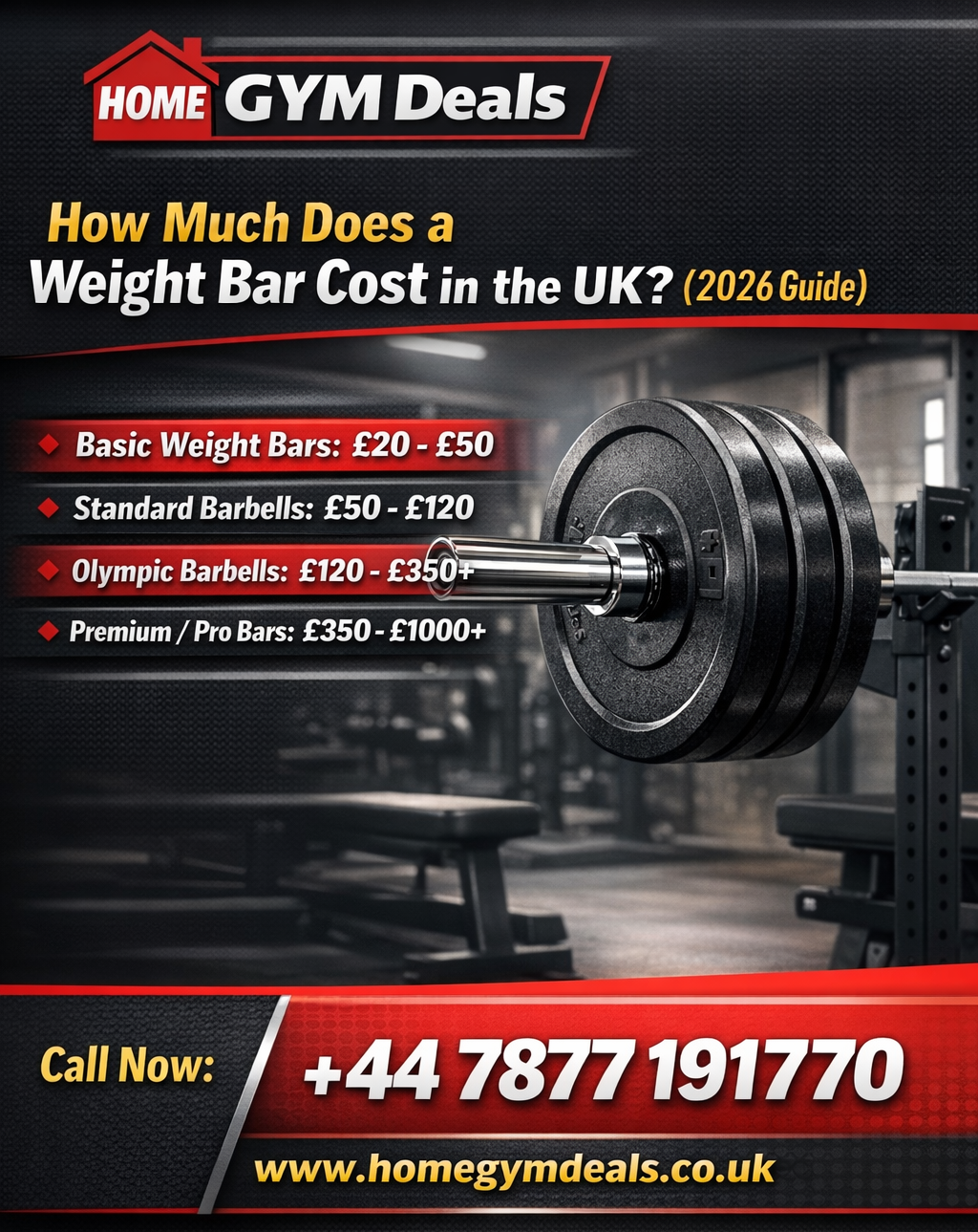 How Much Does a Weight Bar Cost in the UK? (2026 Complete Guide)
