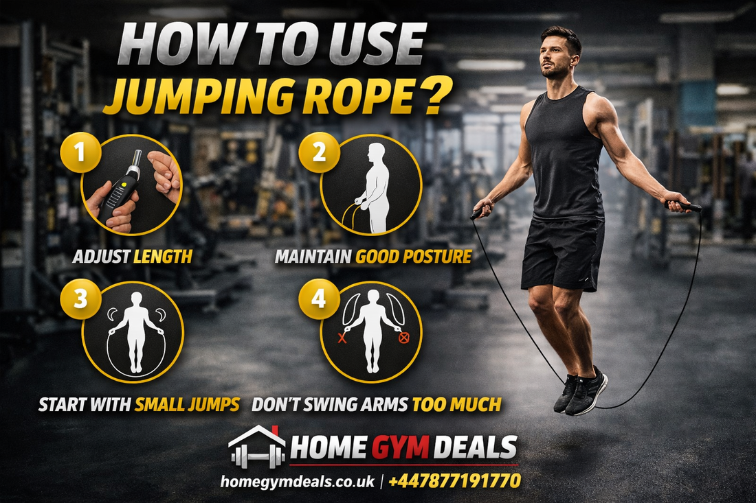 How to use jumping rope guide with proper technique tips workout posture and beginner steps by Home Gym Deals UK fitness experts