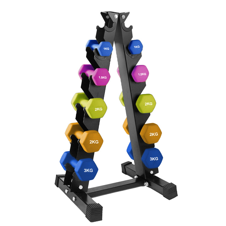 Neoprene Dumbbell Set (Pairs 0.5–10 kg) | Non-Slip Hex Dumbbell Weights UK