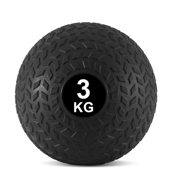 Threaded Slam Ball 3kg for beginner workouts, textured grip design ideal for core training, strength building, and high intensity exercises