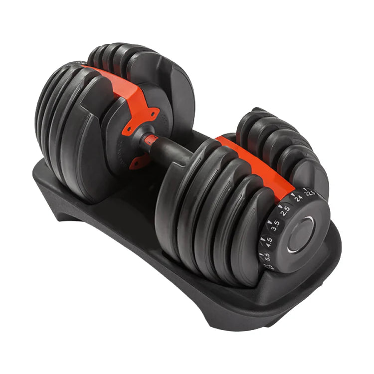 Adjustable Dumbbell Set 24kg (53lbs) – Quick Dial Weights for Home Gym