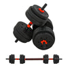 Adjustable Dumbbells & Barbell Set (20 kg / 25 kg / 30 kg) – 2-in-1 Home Gym Free Weights