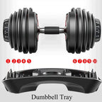 40kg Adjustable Dumbbell Set – Space-Saving Weights for Home Gym