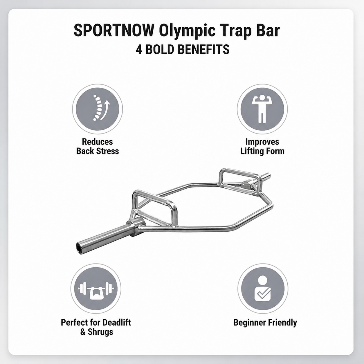 Trap Bar 2" Barbell Bar