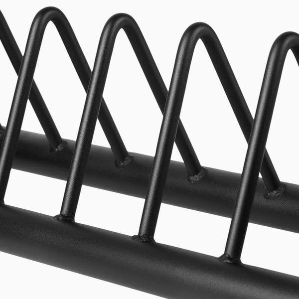 Compact steel weight plate rack for garage gym UK