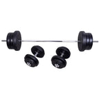 Adjustable Dumbbells & Barbell Set 65kg – 2-in-1 Free Weights for Home Gym