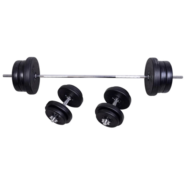Adjustable Dumbbells & Barbell Set 65kg – 2-in-1 Free Weights for Home Gym