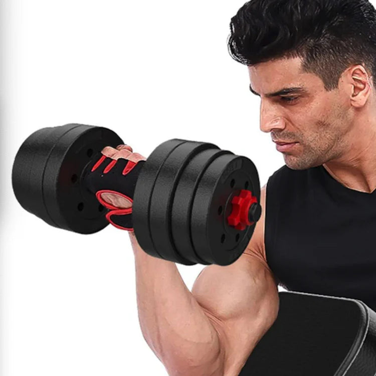 Adjustable Dumbbells & Barbell Set – 20kg, 25kg, 30kg 2-in-1 Weights