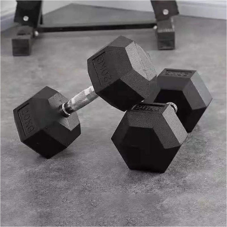 Hex Dumbbell Set – Rubber-Coated Weights for Home & Gym UK