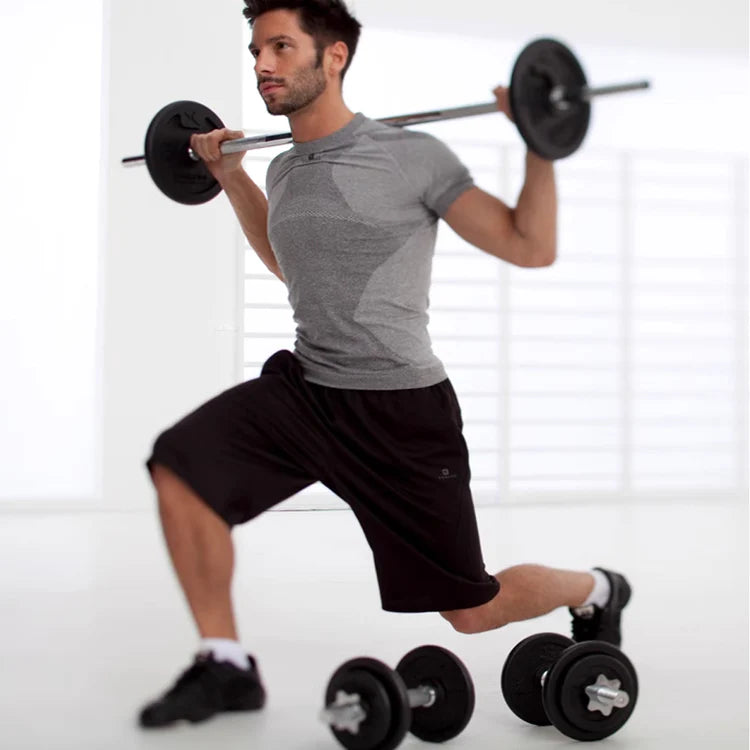Adjustable Dumbbells & Barbell Set 65kg – 2-in-1 Free Weights for Home Gym