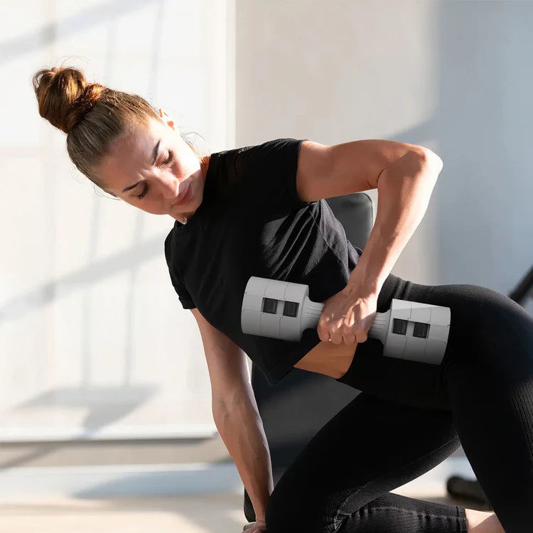 Adjustable Dumbbells Pair 2.5–10kg – Compact 3-in-1 Weights for Home Gym