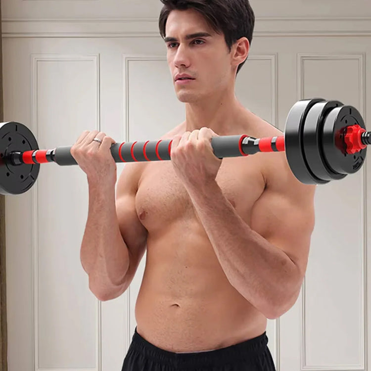 Adjustable Dumbbells & Barbell Set (20 kg / 25 kg / 30 kg) – 2-in-1 Home Gym Free Weights