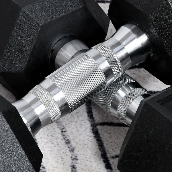 Hex Dumbbell Pairs – Rubber Hex Dumbbells for Home Gym