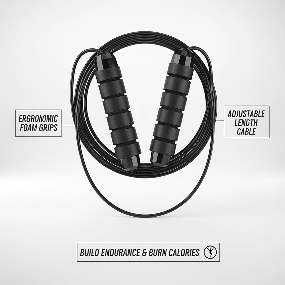 Adjustable Skipping Rope | Foam Handle Jump Rope UK