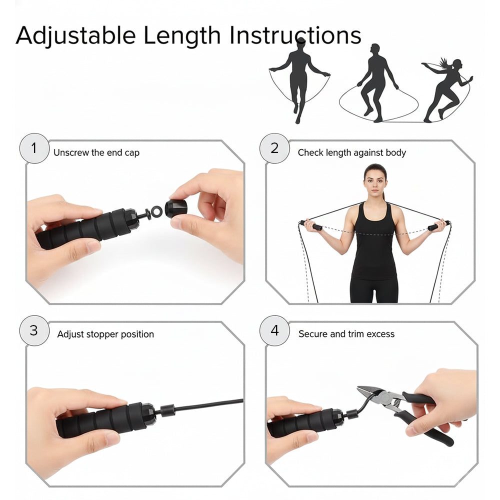 Adjustable Skipping Rope | Foam Handle Jump Rope UK