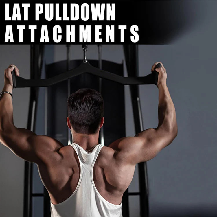 Cable Machine Attachments Set – Tricep Rope, V-Bar & More