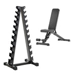 Hex Dumbbell Set 10 Pairs with A10 Tree Rack
