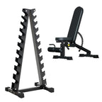 Hex Dumbbell Set 10 Pairs with A10 Tree Rack